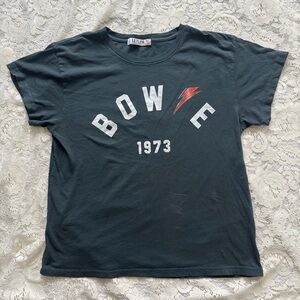 LETLUV Anthropologie Bowie 1973 Tee Dark Gray